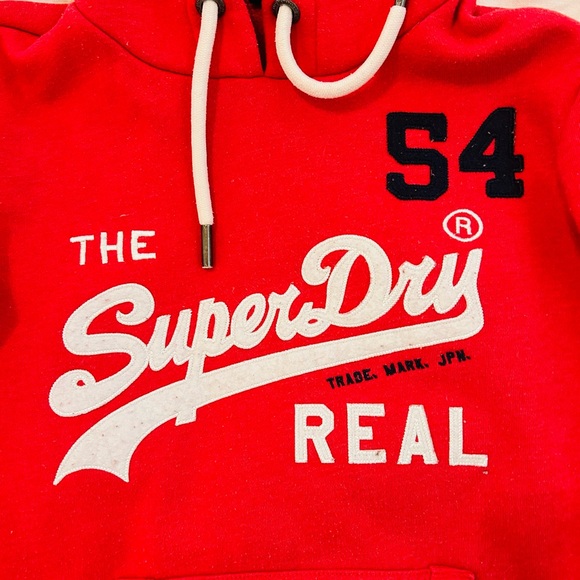 SuperDry XS Red Hoodie (never put in the dryer) - Picture 7 of 7
